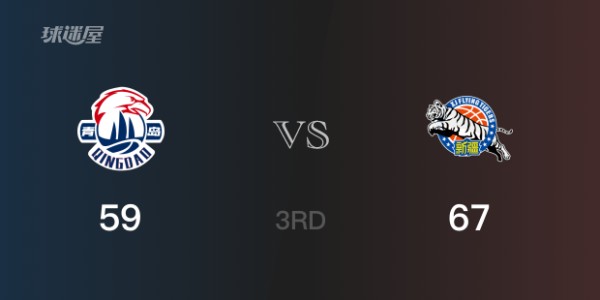 三节比分，新疆67-59领先青岛，阿不都沙拉木12分